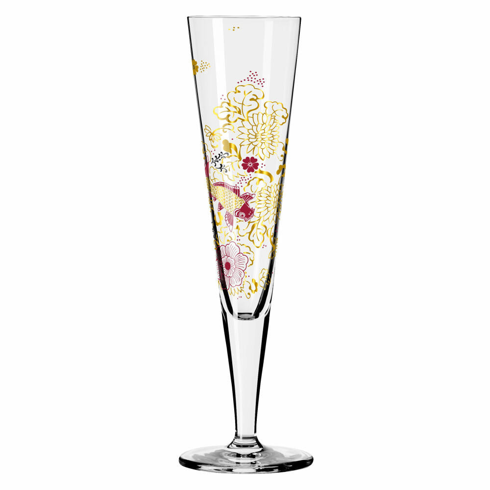 Ritzenhoff champagne glass Goldnacht 023, Kathrin Stockebrand, crystal glass, 205 ml, 1071023