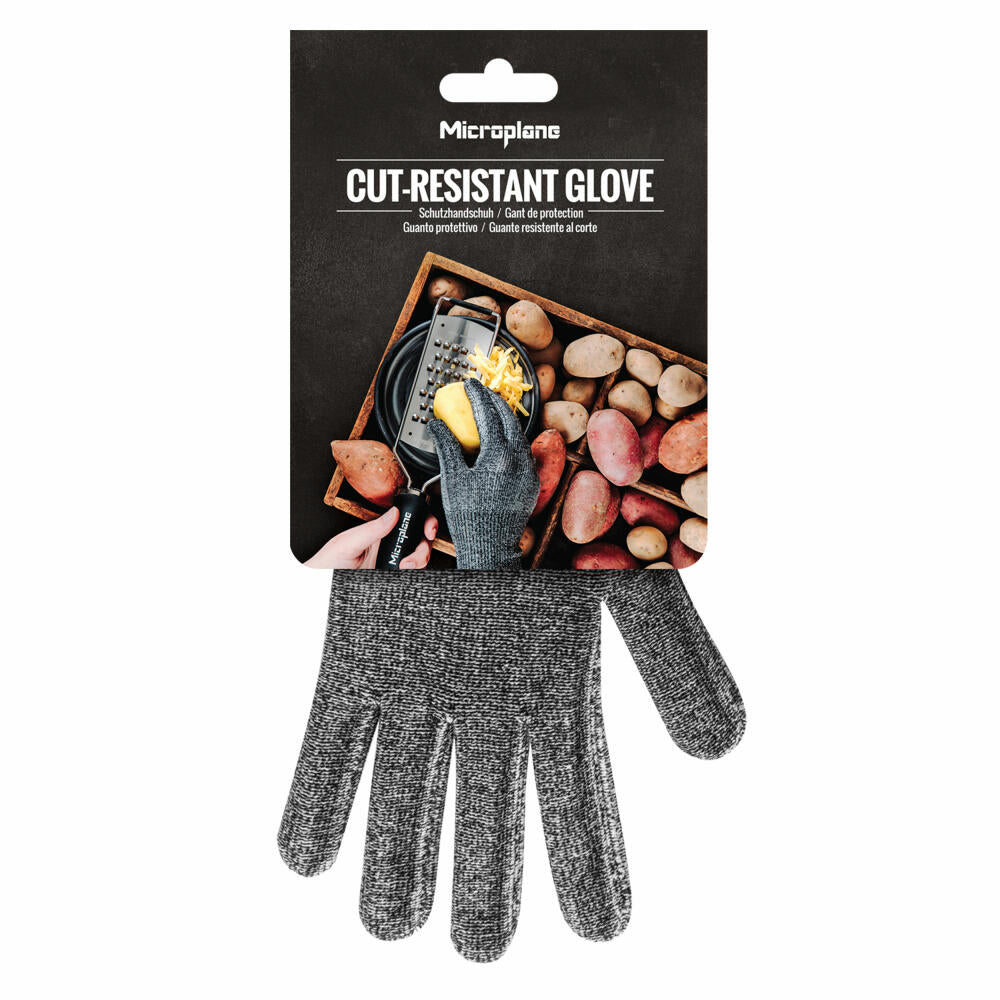 Microplane protective glove, for use with kitchen graters, special fiber, gray, 34027