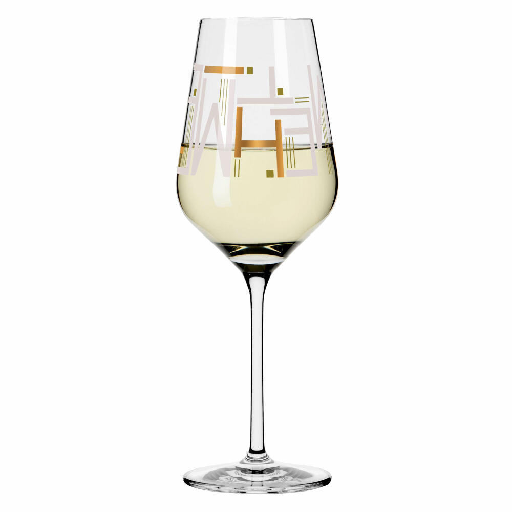 Ritzenhoff white wine glass Herzkristall 010, Chistine Kordes, crystal glass, 380 ml, 3011010