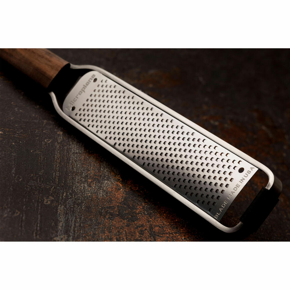 Microplane Zester Master, zester grater, peel grater, stainless steel, walnut, 43320