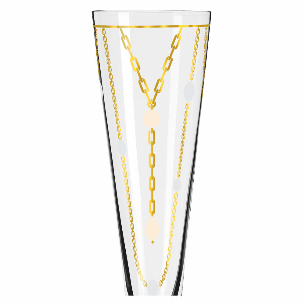 Ritzenhoff Goldnacht Champagnerglas 039, Nathalie Jean, Champagner Glas, Kristallglas, 205 ml, 1071039