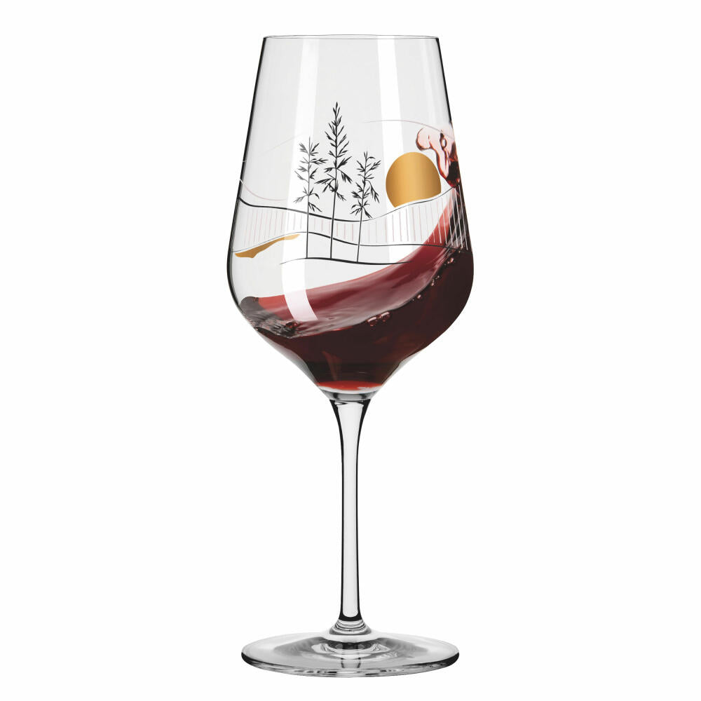 Ritzenhoff red wine glass heart crystal 008, Chistine Kordes, crystal glass, 570 ml, 3001008