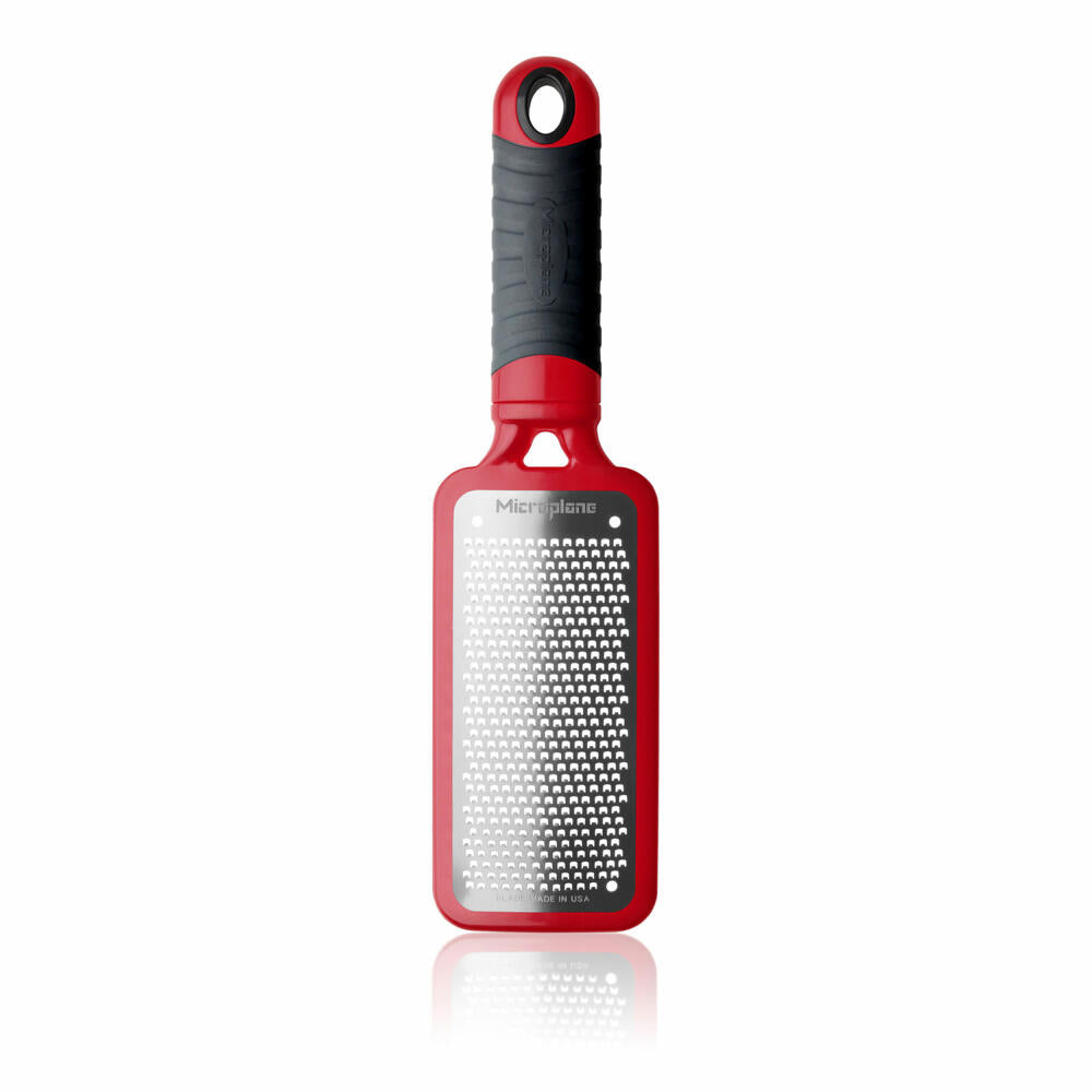 Microplane Kitchen Grater Home Fine, fine grater, zester, stainless steel, plastic, red, 44102