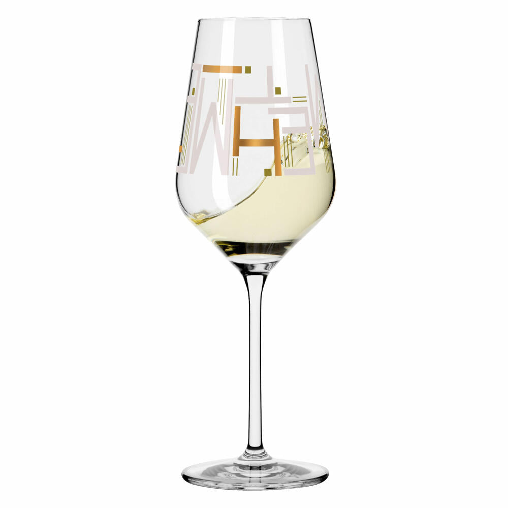 Ritzenhoff white wine glass Herzkristall 010, Chistine Kordes, crystal glass, 380 ml, 3011010