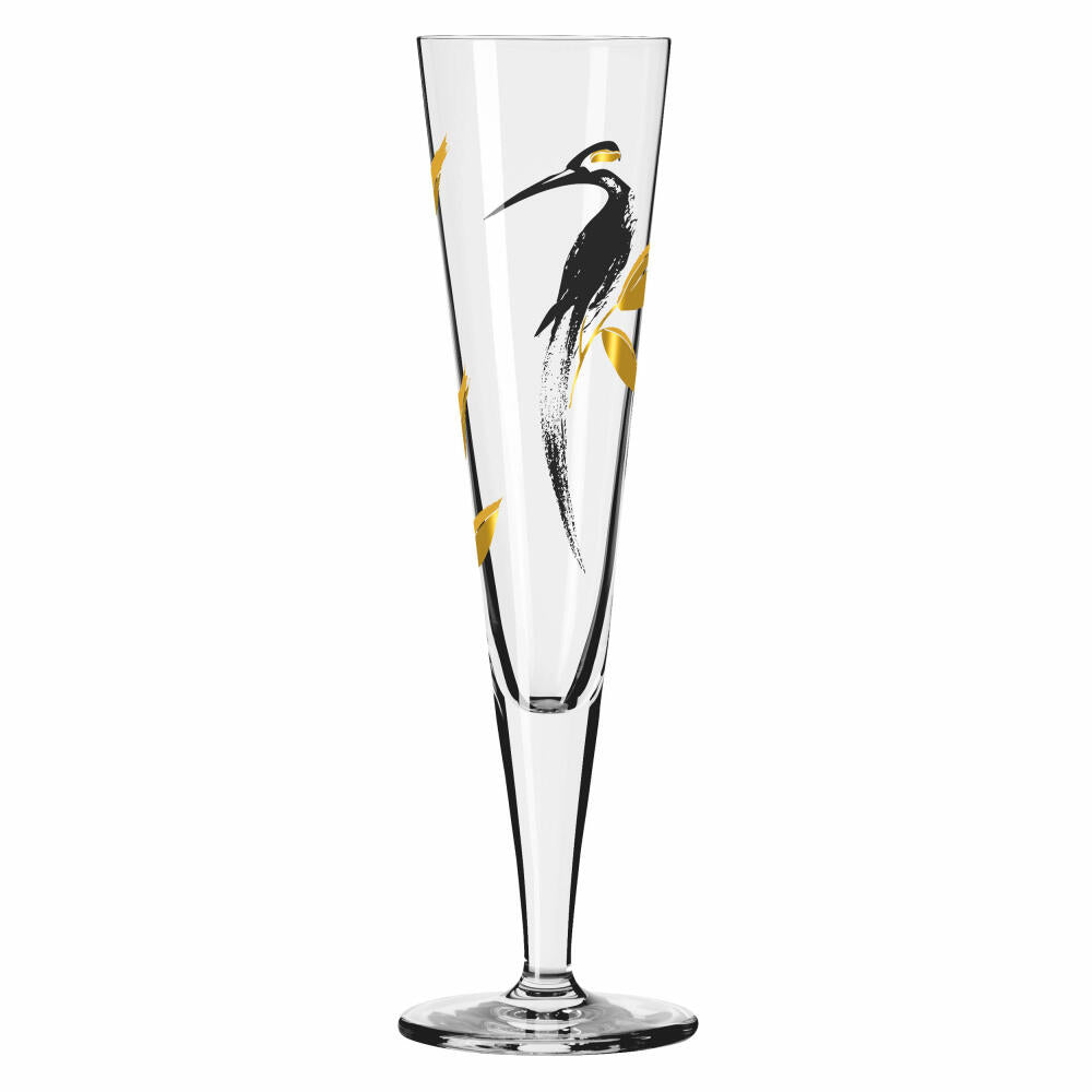 Ritzenhoff Goldnacht champagne glass 021, Andrea Arnolt, crystal glass, 205 ml, 1071021