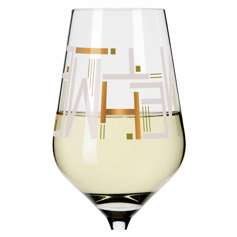 Ritzenhoff white wine glass Herzkristall 010, Chistine Kordes, crystal glass, 380 ml, 3011010