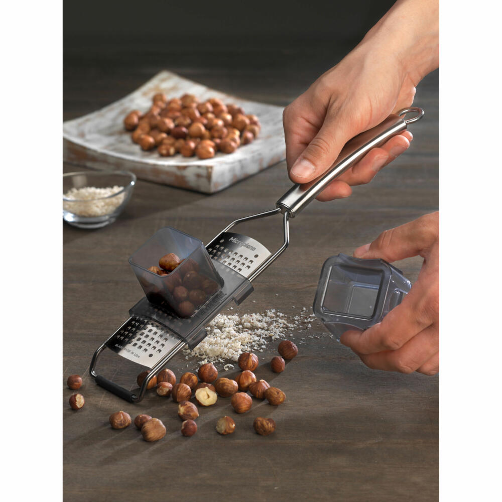 Microplane Fingerschutz Professional, Reibenaufsatz für Küchenreiben, Kunststoff, Transparent, 38057
