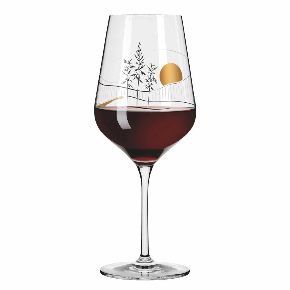 Ritzenhoff red wine glass heart crystal 008, Chistine Kordes, crystal glass, 570 ml, 3001008