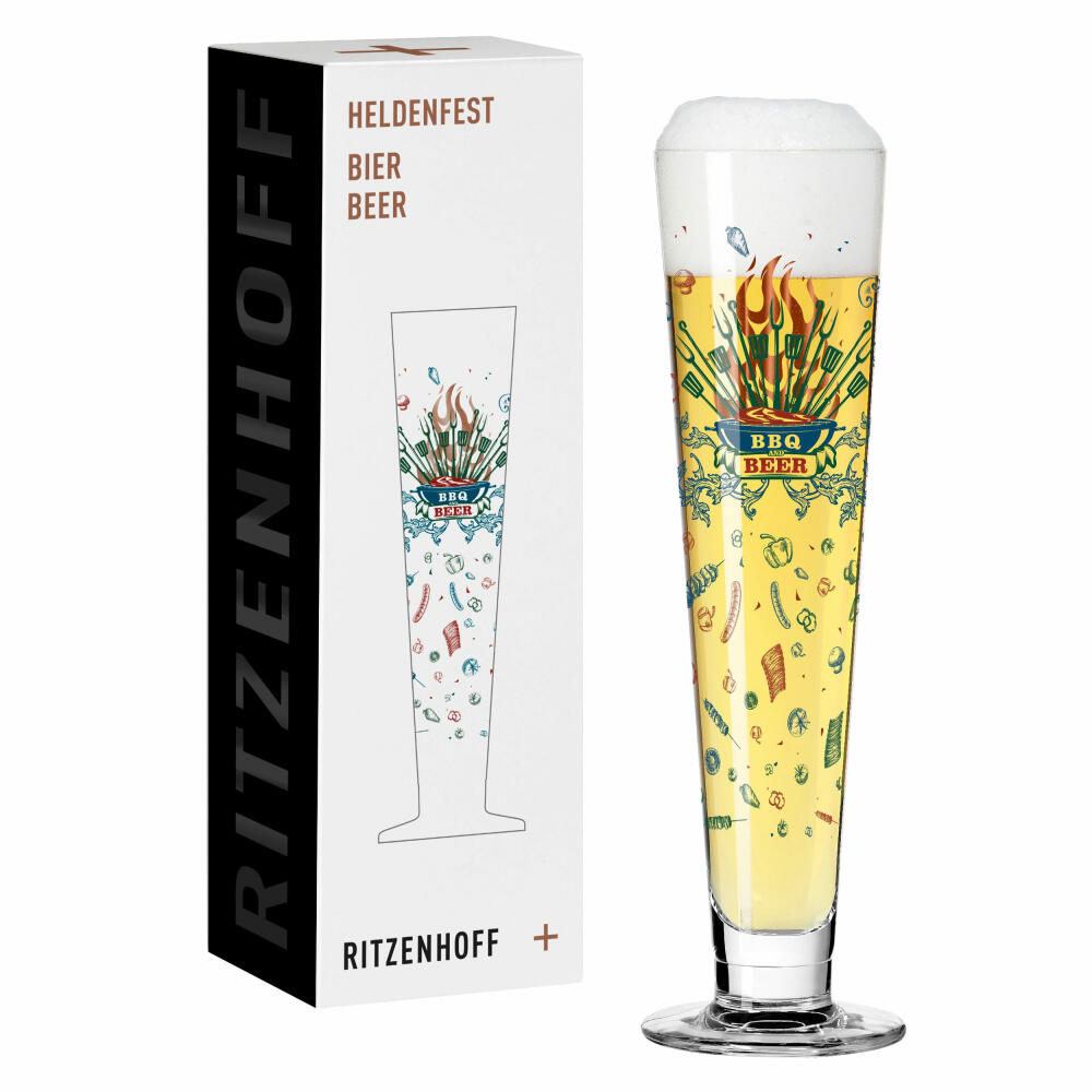 Ritzenhoff beer glass Heldenfest 014, 2 percent, crystal glass, 385 ml, 1011014