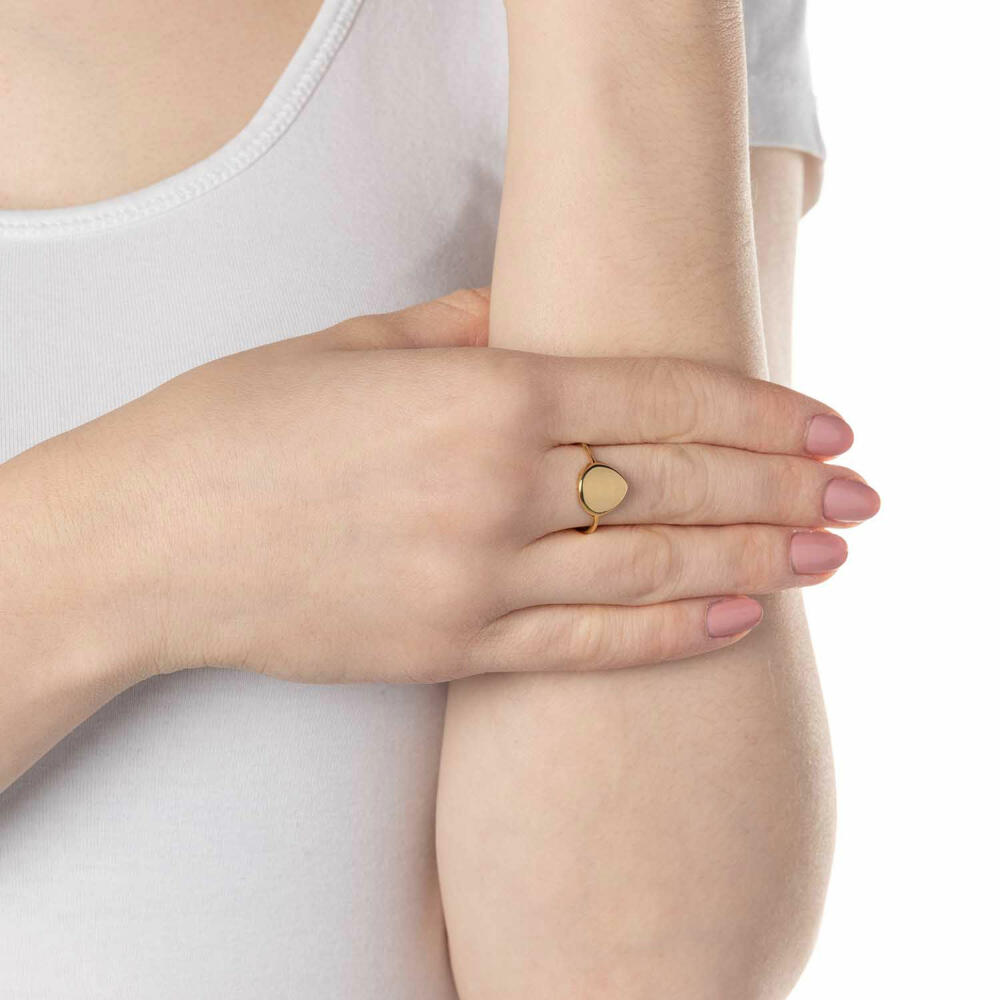Leonardo Jewels Ring 17 Eboni Ciao, Fingerring, Fingerschmuck, Schmuck, Edelstahl IP gold, Gold, 021850