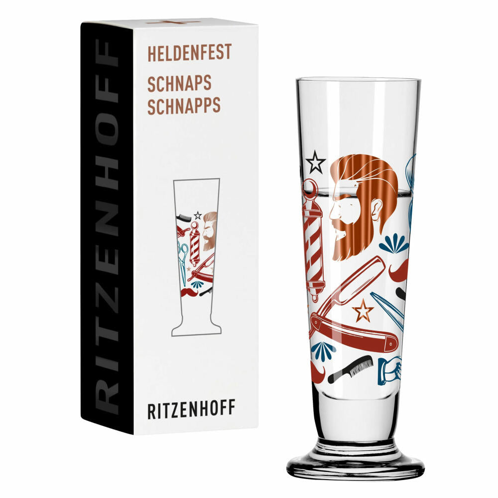 Ritzenhoff shot glass Heldenfest 011, Rebecca Buss, crystal glass, 52 ml, 1061011