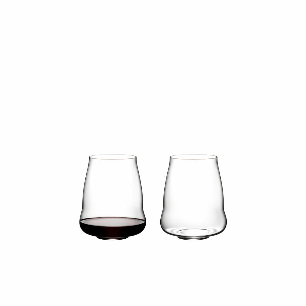 Riedel SL Stemless Wing Pinot Noir Nebbiolo 2er Set, Rotweinglas, Weinglas, Kristallglas, 6789/07