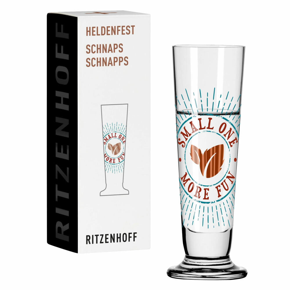 Ritzenhoff shot glass Heldenfest 012, Rebecca Buss, crystal glass, 52 ml, 1061012