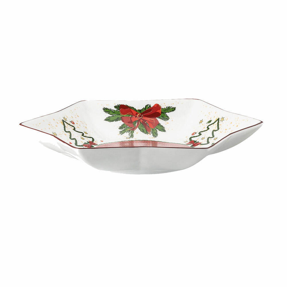 Hutschenreuther Nora Sternschale, Schüssel, Bone China, Weihnachtszeit, 24 cm, 02048-726042-25381