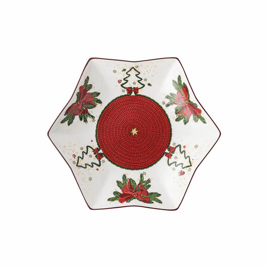 Hutschenreuther Nora Sternschale, Schüssel, Bone China, Weihnachtszeit, 24 cm, 02048-726042-25381