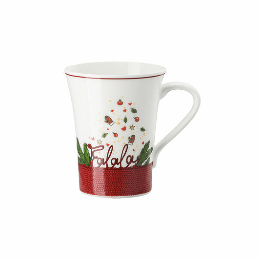 Hutschenreuther Nora Becher mit Henkel, Bone China, Weihnachtszeit Falala, 400 ml, 02048-726046-15505