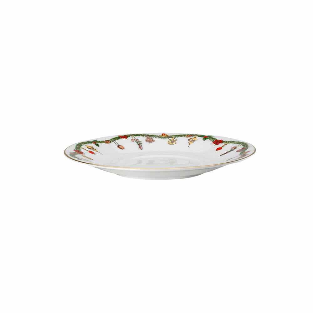 Hutschenreuther Nora Kombi-Untertasse, Weihnachtsdekor, Bone China, Christmas, 16 cm, 02048-726037-14771
