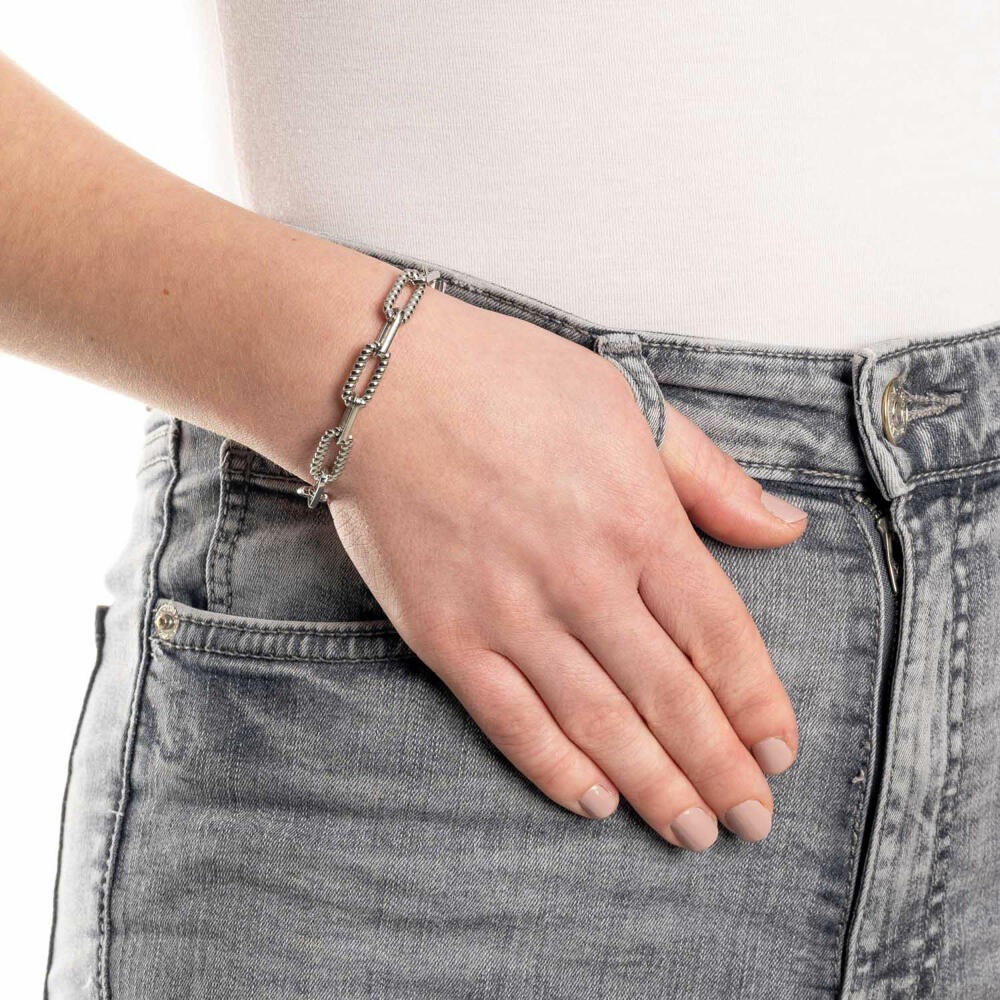 Leonardo Jewels Armband Moni Clip&Mix, Schmuckarmband, Edelstahl, Silber, 023068