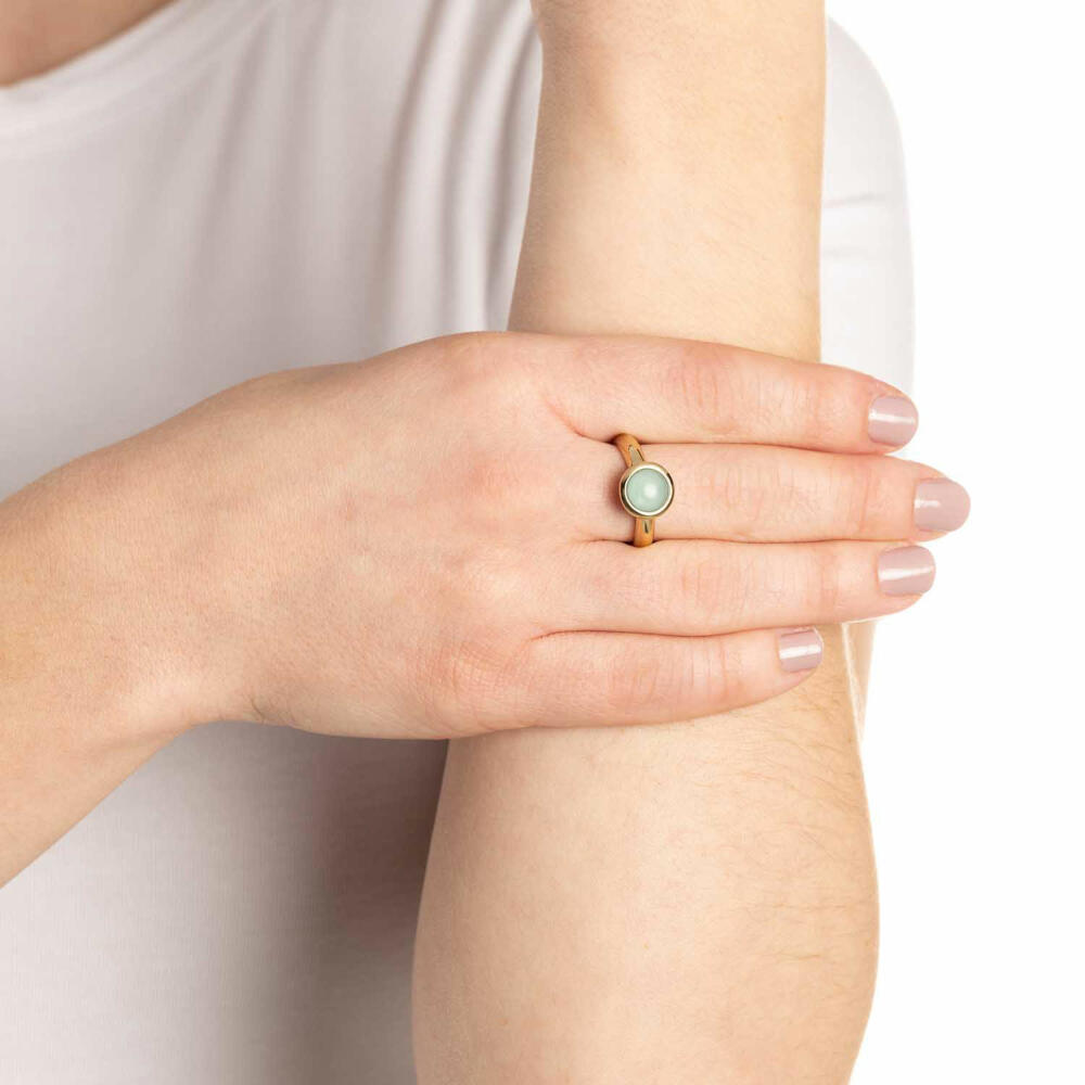 Leonardo Jewels Ring Bea, finger jewelry, stainless steel, turquoise, size 19, 023063