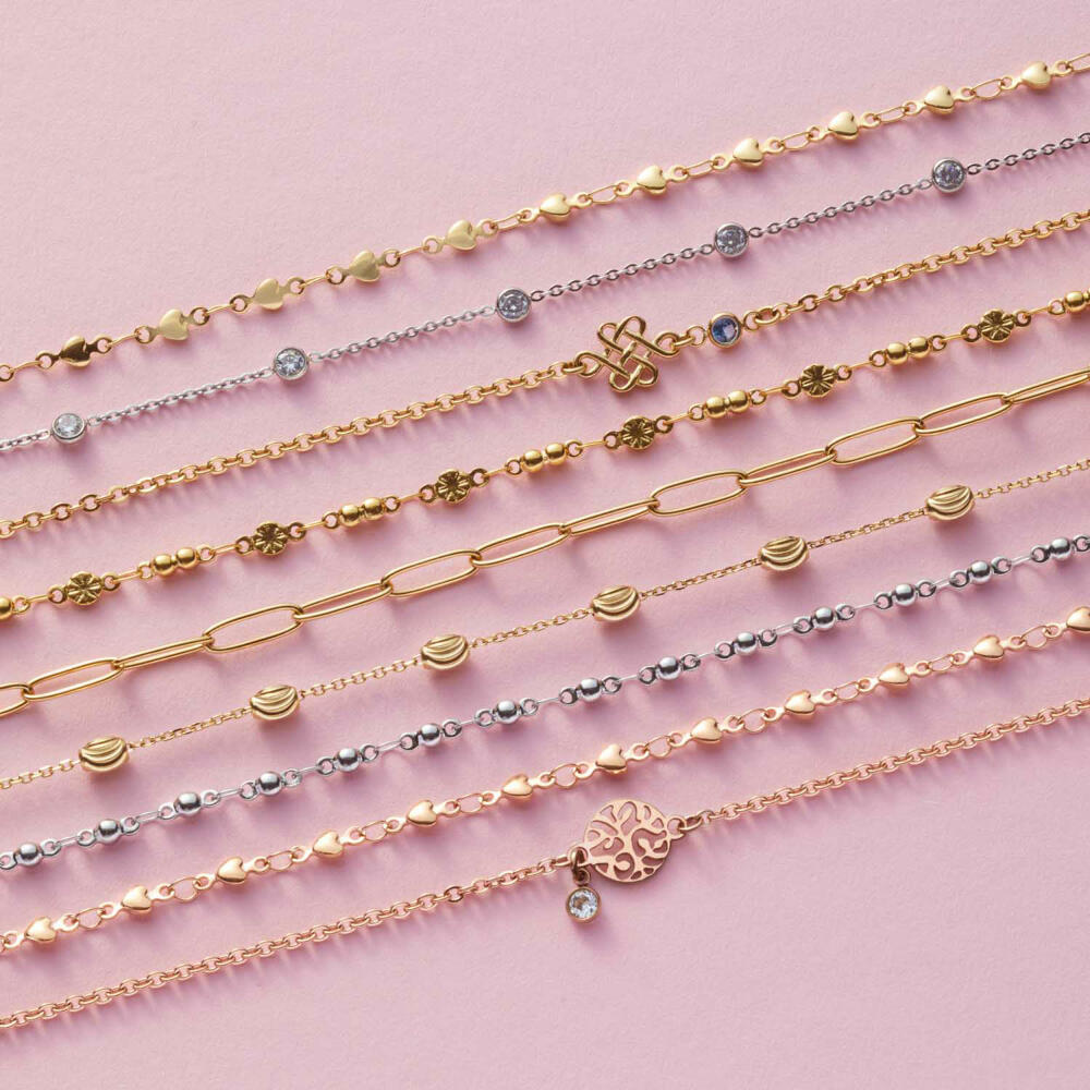 Leonardo Jewels Fußkettchen Arina CIAO, Fußschmuck, Edelstahl, Gold, 022984