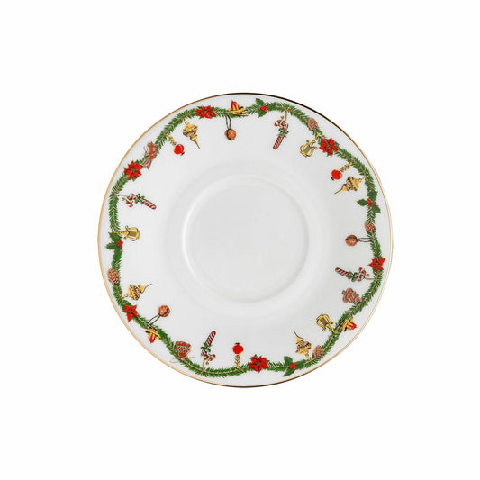 Hutschenreuther Nora combination saucer, Christmas decoration, bone china, Christmas, 16 cm, 02048-726037-14771