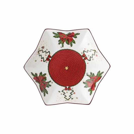 Hutschenreuther Nora Sternschale, Schüssel, Bone China, Weihnachtszeit, 24 cm, 02048-726042-25381