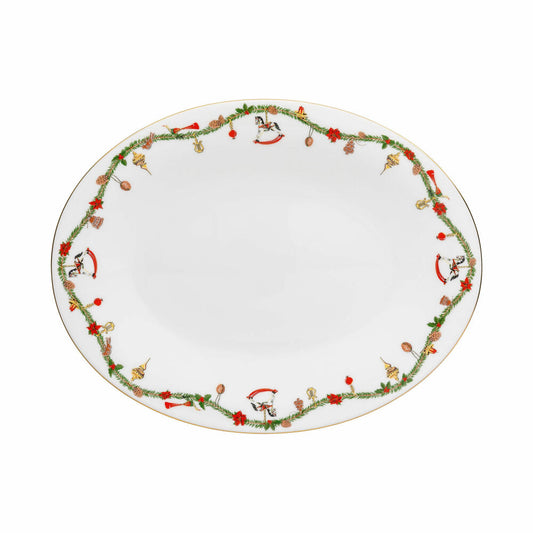 Hutschenreuther Nora Platter, Serving Platter, Plate, Bone China, Christmas, 36 cm, 02048-726037-12736