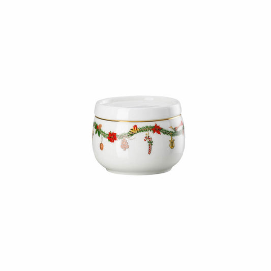 Hutschenreuther Nora Zuckerdose, Weihnachtsdekor, Bone China, Christmas, 150 ml, 02048-726037-14343
