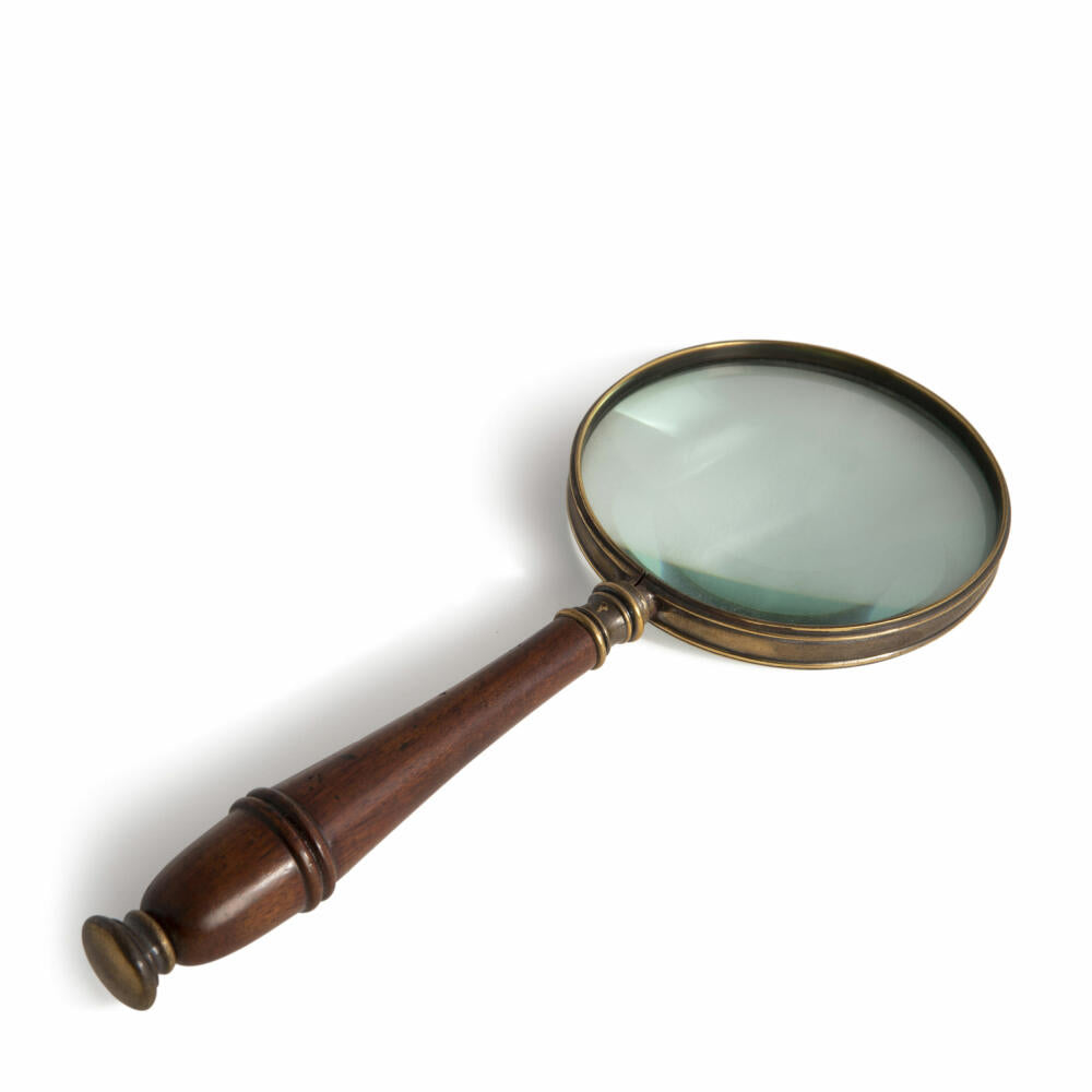 Authentic Models Magnifying Glass Bronzed, Magnifying Glass, Wood, Brass, Glass, AC099B