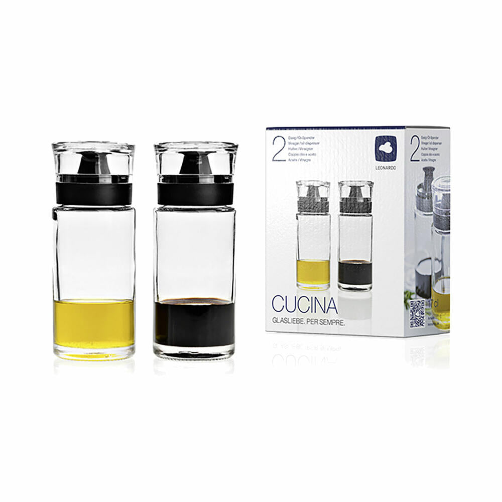 Leonardo Cucina vinegar and oil bottle set of 2, vinegar bottle, bottle, material mix, 170 ml, 37716