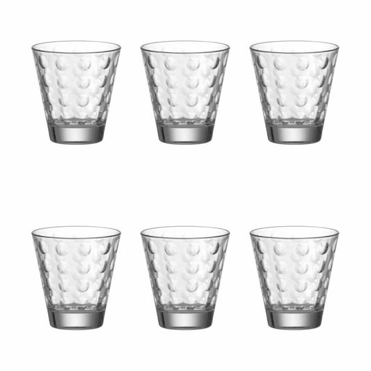 Leonardo Ciao Optic WH mug set of 6, water glass, juice glass, drinking glass, glass, 215 ml, 35453