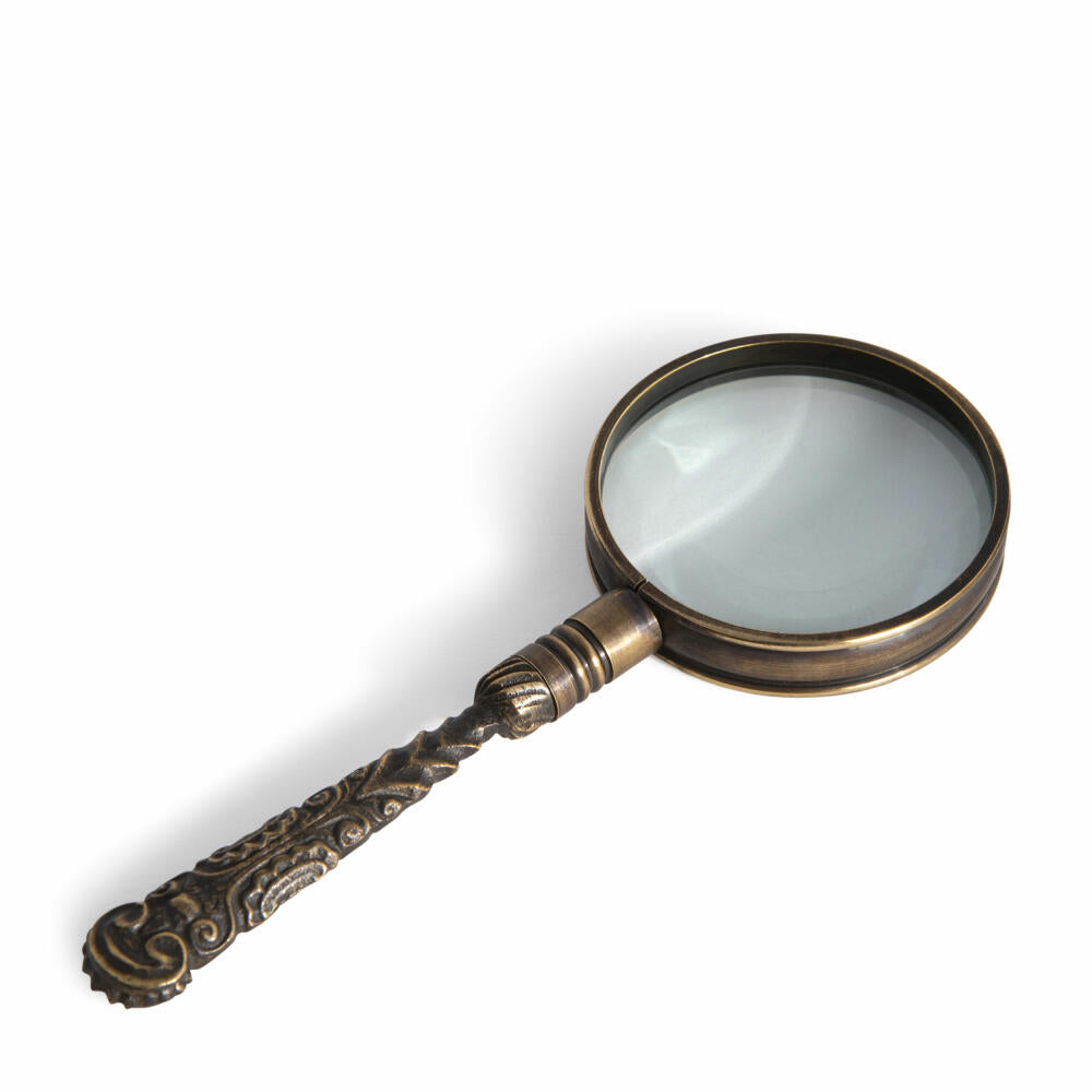 Authentic Models Magnifying Glass Rococo Bronze, Reading Magnifier, Brass, Glass, AC113