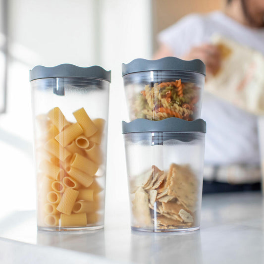 Koziol Vorratsdose 750ml Prince M, Aufbewahrungsdose, Dose, Thermoplastischer Kunststoff, Organic Deep Grey, 3085673