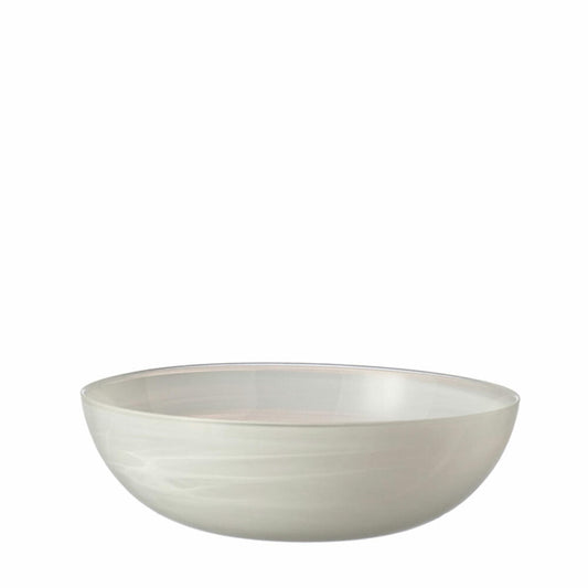 Leonardo La Baia Alabastro Bowl, Semi-transparent Glass, Handmade, White, 28 cm, 031128