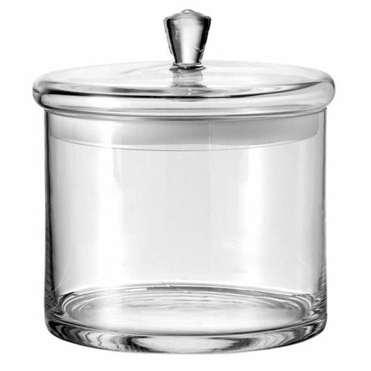 Leonardo Top tin with lid, biscuit tin, candy tin, bonboniere, glass, 20 x 18 cm, 31305