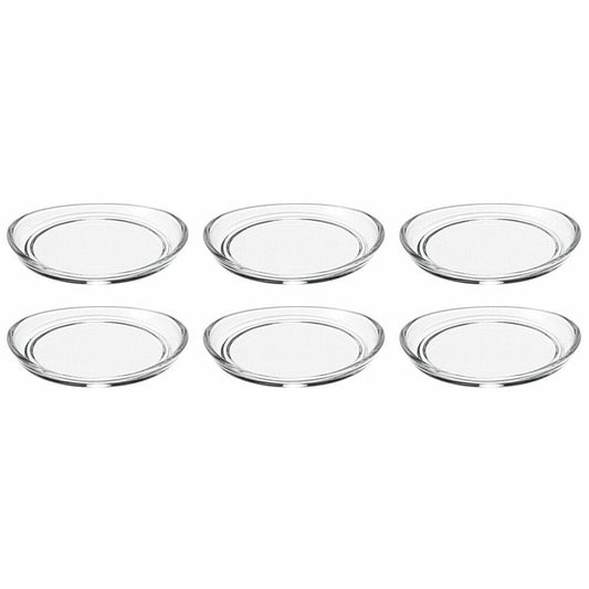 Leonardo Loop Untersetzer 6er Set, Unterteller, Glasuntersetzer, Klarglas, Glas, Ø 10.5 cm, 21127