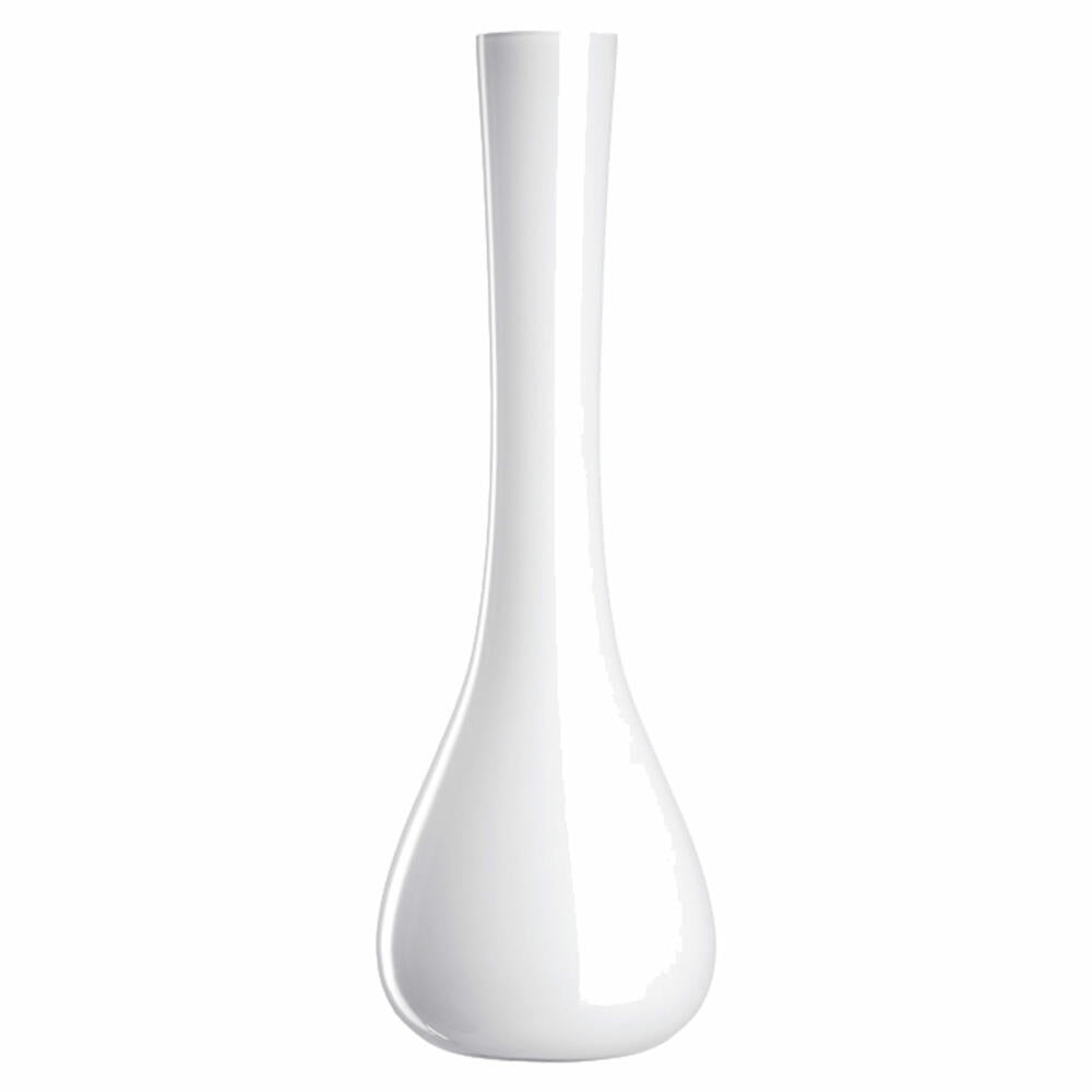 Leonardo Sacchetta Vase, Decorative Flower Vase, Handmade, Glass, White, H 60 cm, 35604