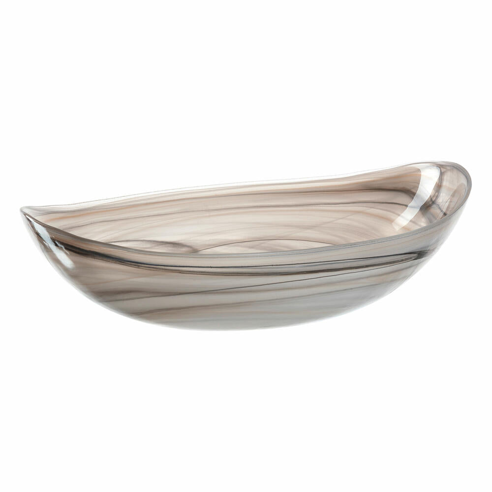 Leonardo Alabastro Bowl, Bowl, Handmade, Glass, Beige, W 32 cm, 031219