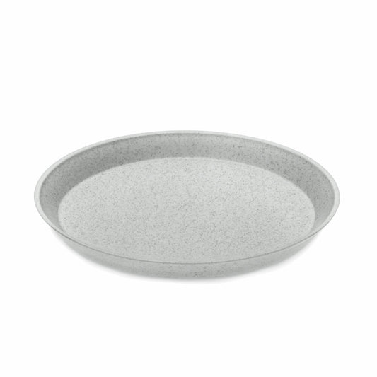 Koziol Kleiner Teller Connect, Speiseteller, Servierteller, Thermoplastischer Kunststoff, Organic Grey, 20,5 cm, 3100670