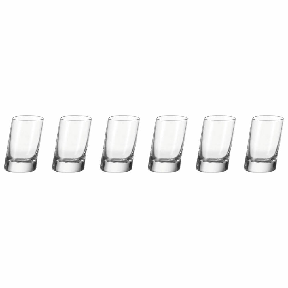 Leonardo Pisa Stamper 6er Set, Schnapsglas, Pinnchen, Shotglas, Tequila Shot, Glas, 50 ml, 35397
