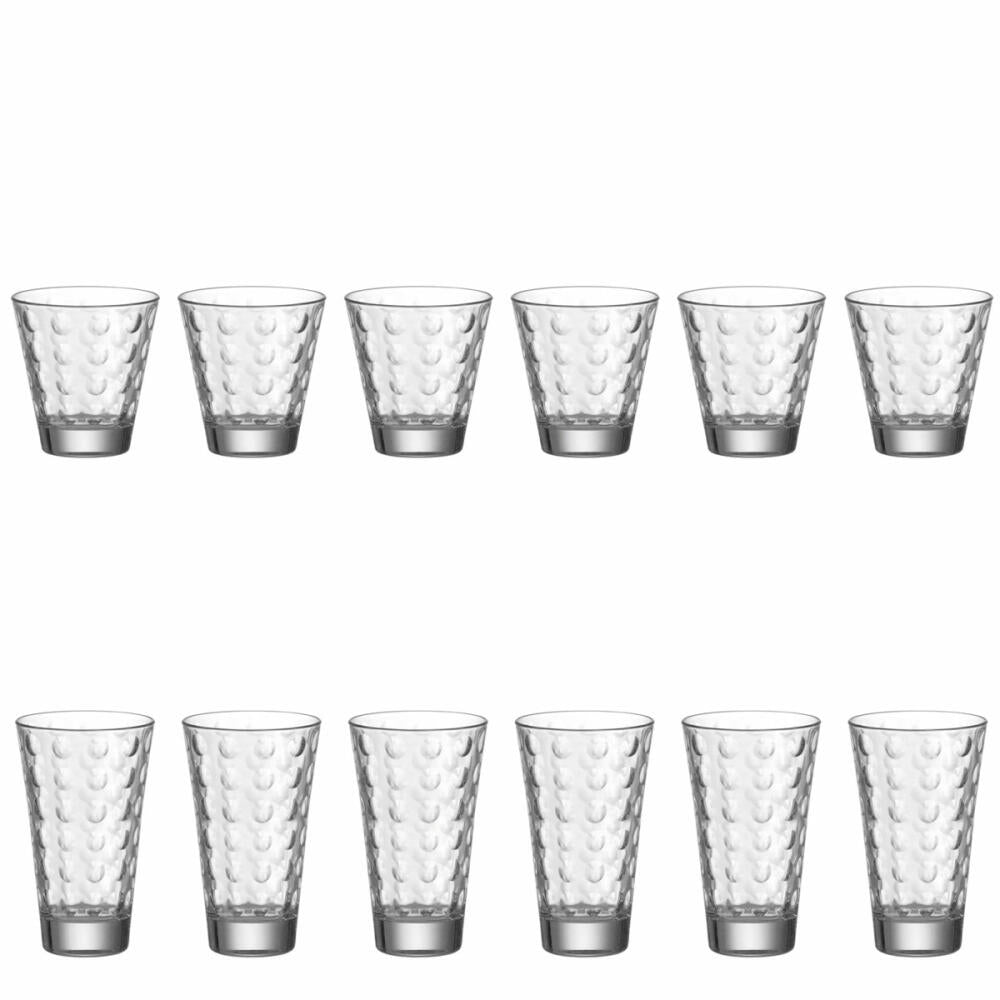 Leonardo Optic Becher Klein 12tlg. Trinkglas Wasserglas Saftglas Glas 250 ml