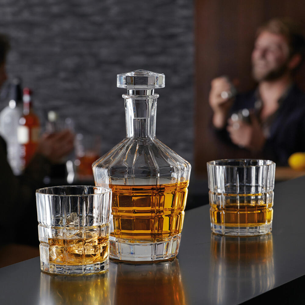 Leonardo Spiritii Whiskey-Set, 3-tlg., Whisky, Karaffe, Becher, Glas, 22765