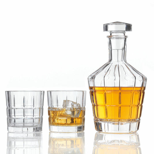 Leonardo Spiritii Whiskey-Set, 3-tlg., Whisky, Karaffe, Becher, Glas, 22765