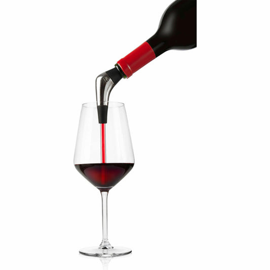 Vacu Vin Anti-Oxidations-Ausgießer, Slow Wine Pourer, Weinausgießer, Silikon, Edelstahl, Kupfer, Nickel, Tritan, Grau, Schwarz, 18570606