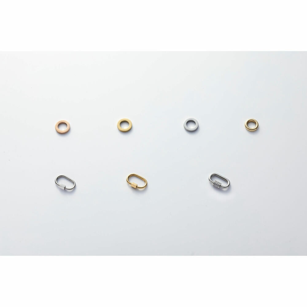 Leonardo Jewels Joker gold Lora Clip&Mix, Ring für Kette, Verbindung, Schmuck, Edelstahl IP gold, Gold, 021818