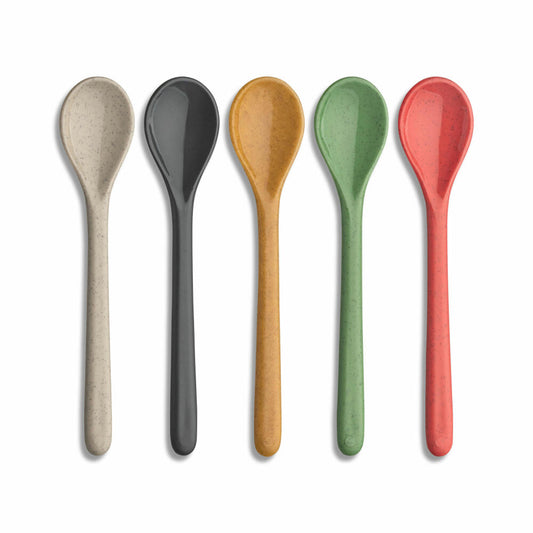 Koziol Löffel Rio 5er-Set, Kunststofflöffel, verschiedene Farben, 13.4 cm, 8037117