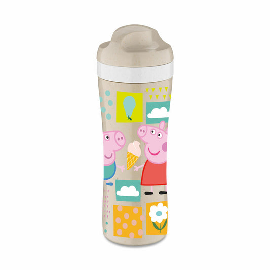 Koziol Trinkflasche Oase Peppa Pig, Wasserflasche, Kunststoff, Organic Sand, 425 ml, 8051713