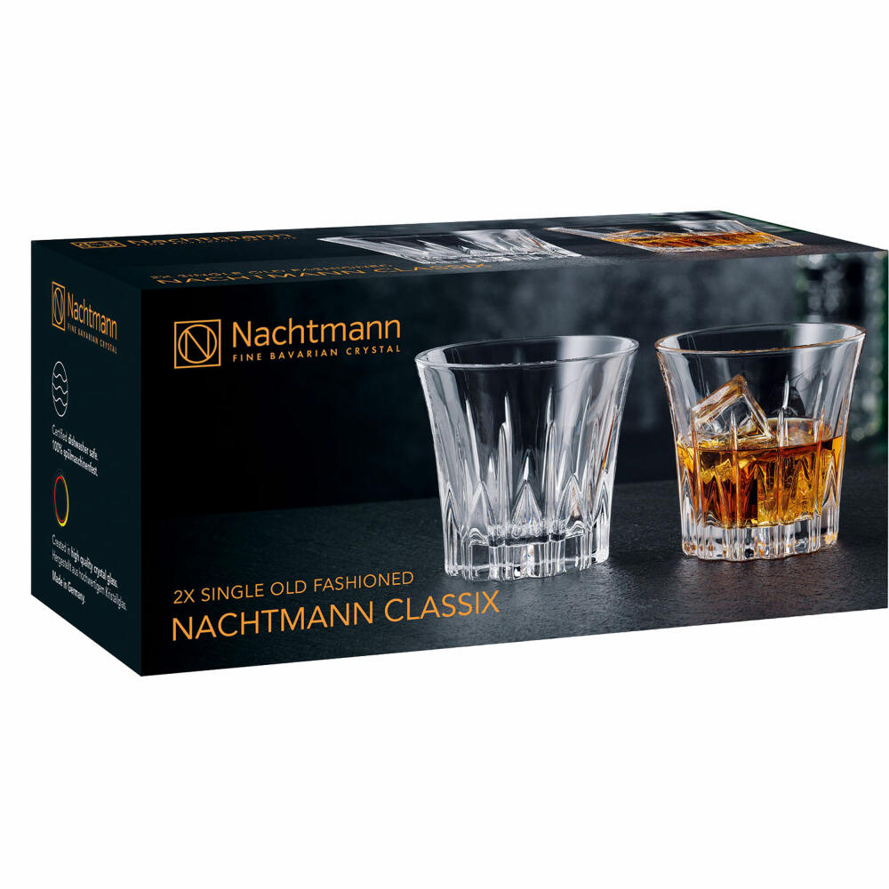 Nachtmann Whiskyglas Set Classix SOF 2-tlg., Tumbler, Kristallglas, 247 ml, 103650