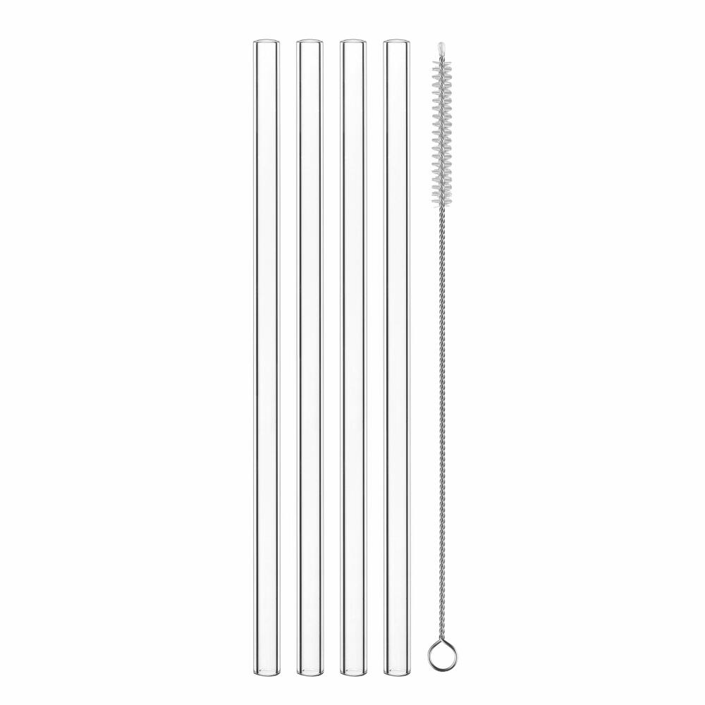 Nachtmann Latte Macchiato Set Noblesse 8-piece, 4 glasses + 4 glass drinking straws, crystal glass, 350 ml, 104671