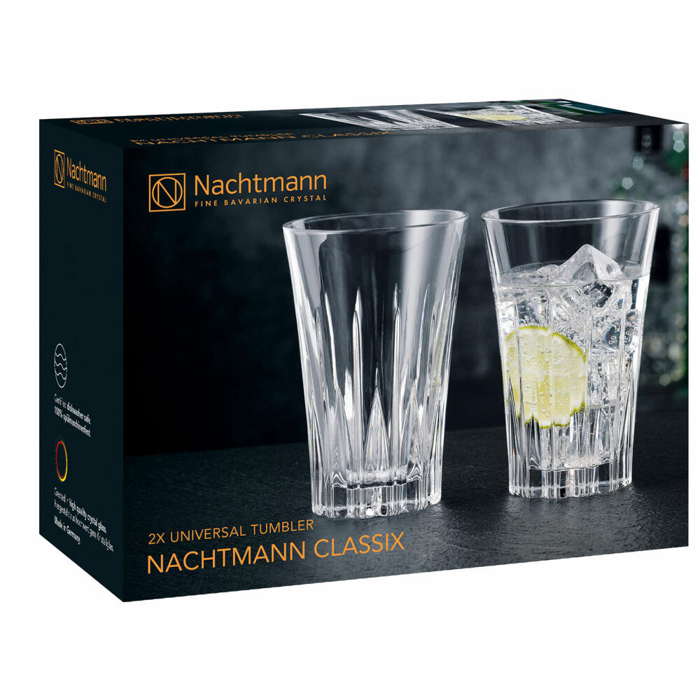 Nachtmann Universalbecher Set Classix 2-tlg., Trinkbecher, Kristallglas, 344 ml, 103652